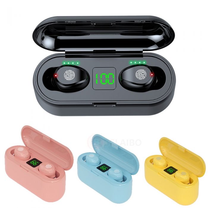 F9 TWS Bluetooth 5.0 Wireless Earphones Headphone Touch Control Earphones Stereo Sport Headset LED Display Gaming Auriculare